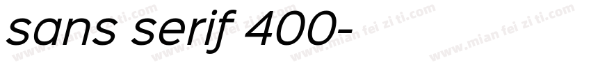 sans serif 400字体转换